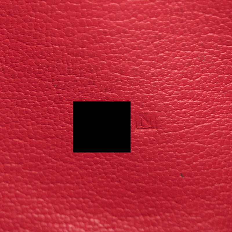 Hermes Bearn Long Wallet Ostrich Red SHW Square N