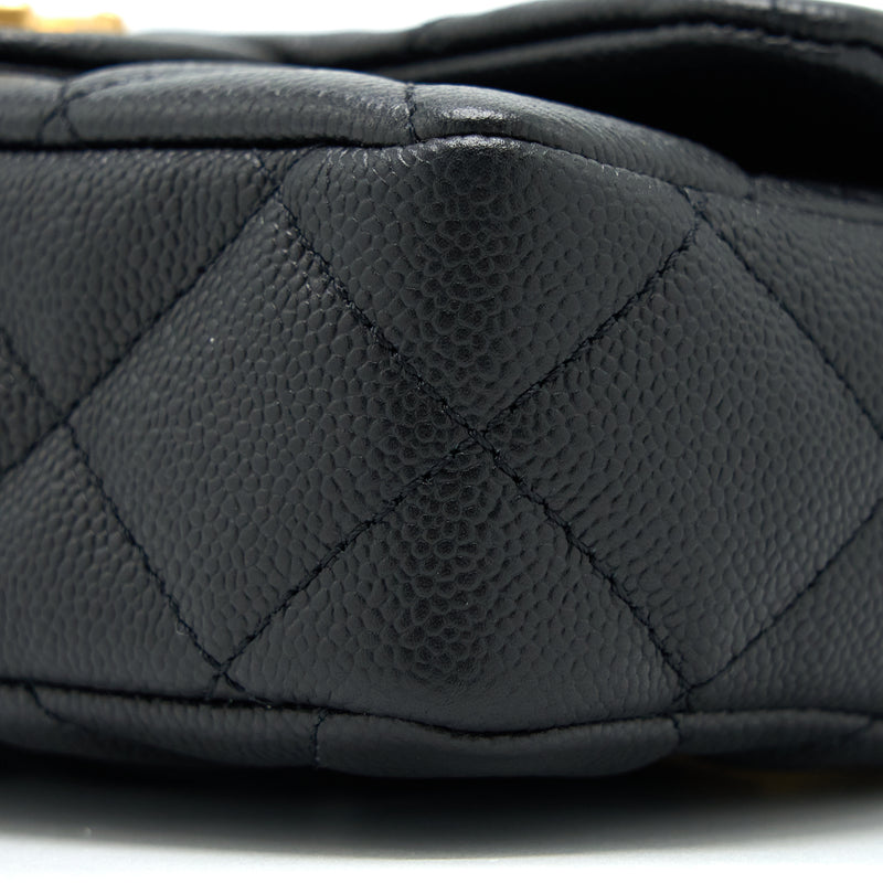 Chanel 23P Mini Coco Love Flap Bag Caviar Black GHW (Microchip)