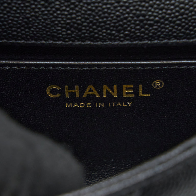 Chanel 23P Mini Coco Love Flap Bag Caviar Black GHW (Microchip)