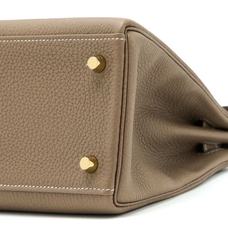 Hermes Kelly 28 Togo Etoupe GHW Stamp U