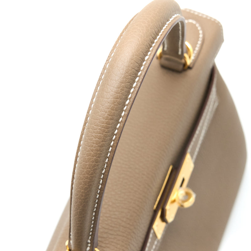 Hermes Kelly 28 Togo Etoupe GHW Stamp U
