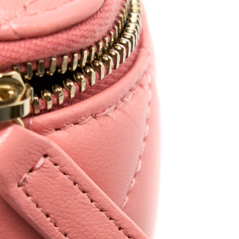 Chanel 22A Top Handle Long Vanity Case Lambskin Pink LGHW (Microchip)