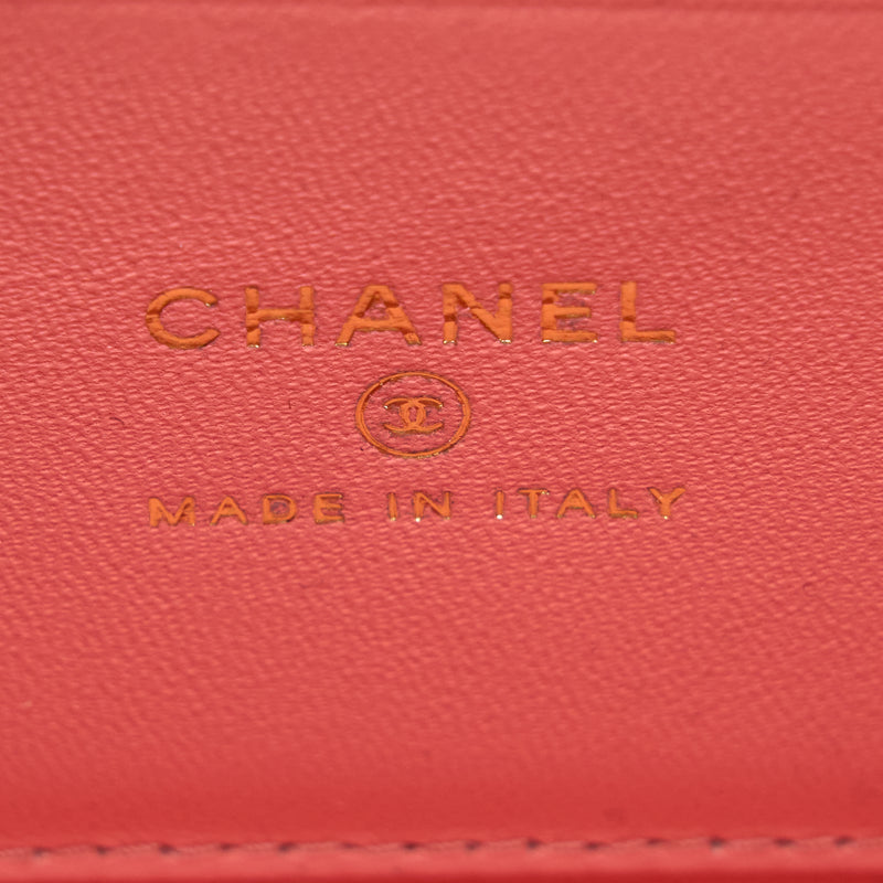 Chanel 22A Top Handle Long Vanity Case Lambskin Pink LGHW (Microchip)