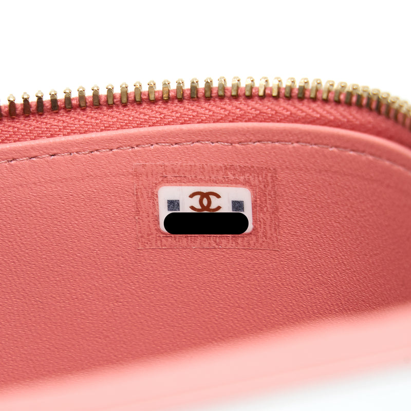 Chanel 22A Top Handle Long Vanity Case Lambskin Pink LGHW (Microchip)