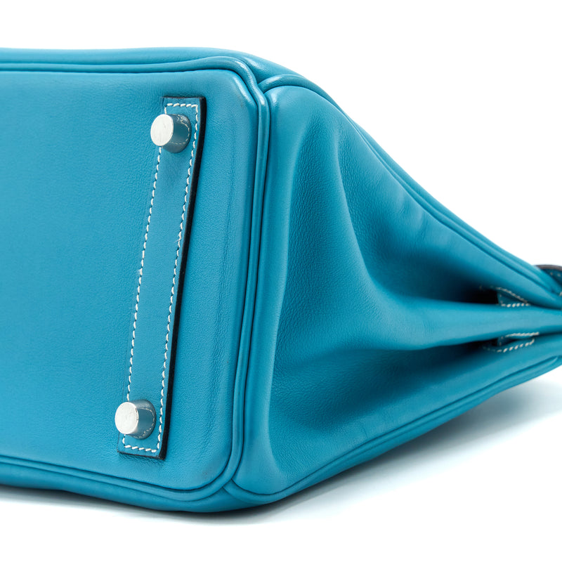 Hermes Birkin 25 Swift Blue Jeans SHW Stamp Square K