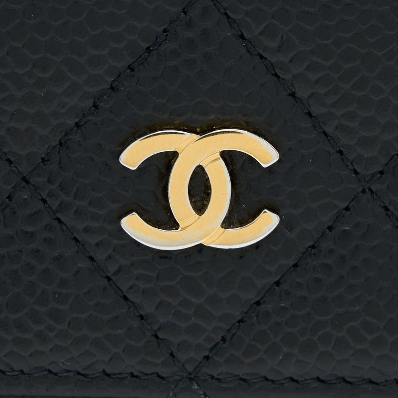 Chanel Classic Long Wallet Caviar Black LGHW