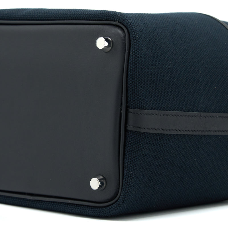 Hermes Picotin Cargo 18 Lock Bag Swift/Toile Canvas Black SHW Stamp U