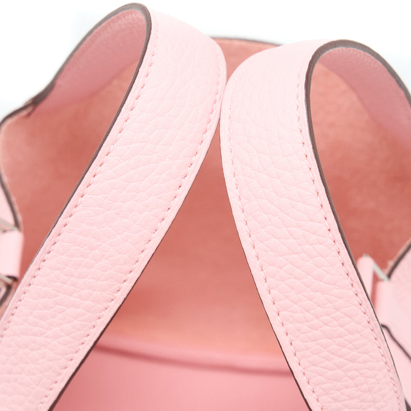Hermes Picotin 18 Lock Bag Clemence Rose Sakura SHW Stamp U