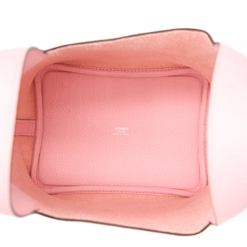 Hermes Picotin 18 Lock Bag Clemence Rose Sakura SHW Stamp U