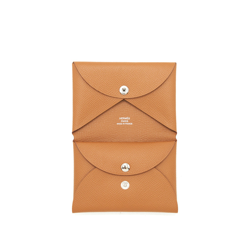 Hermès Calvi Duo Verso Card Case Nata/Jaune Poussin Epsom – Coco Approved  Studio