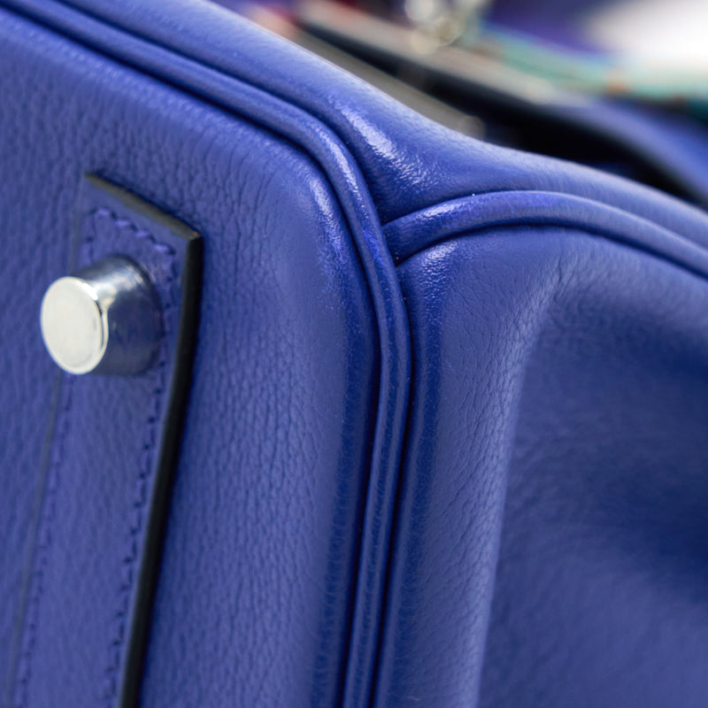 Hermes Birkin 30 Taurillon Novillo Blue Saphir SHW Stamp C