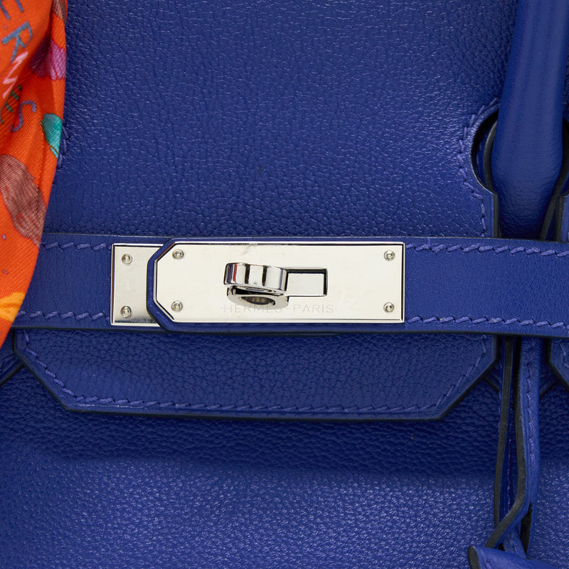 Hermes Birkin 30 Taurillon Novillo Blue Saphir SHW Stamp C