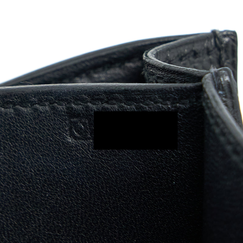 Hermes Constance Elan Epsom Black SHW Stamp Square O