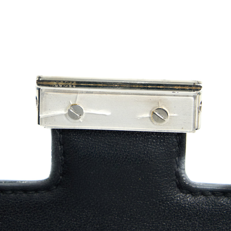 Hermes Constance Elan Epsom Black SHW Stamp Square O