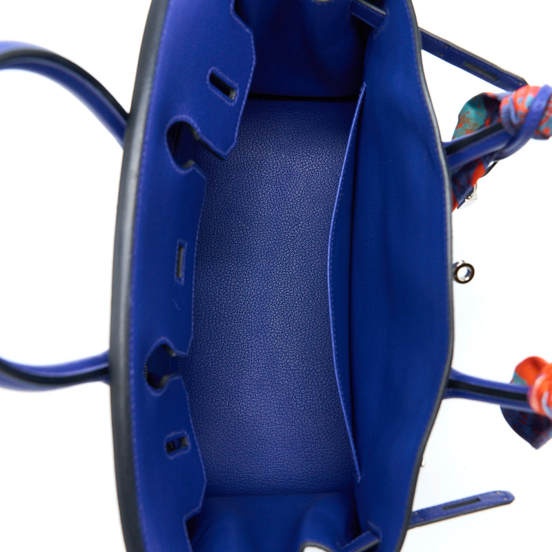 Hermes Birkin 30 Taurillon Novillo Blue Saphir SHW Stamp C