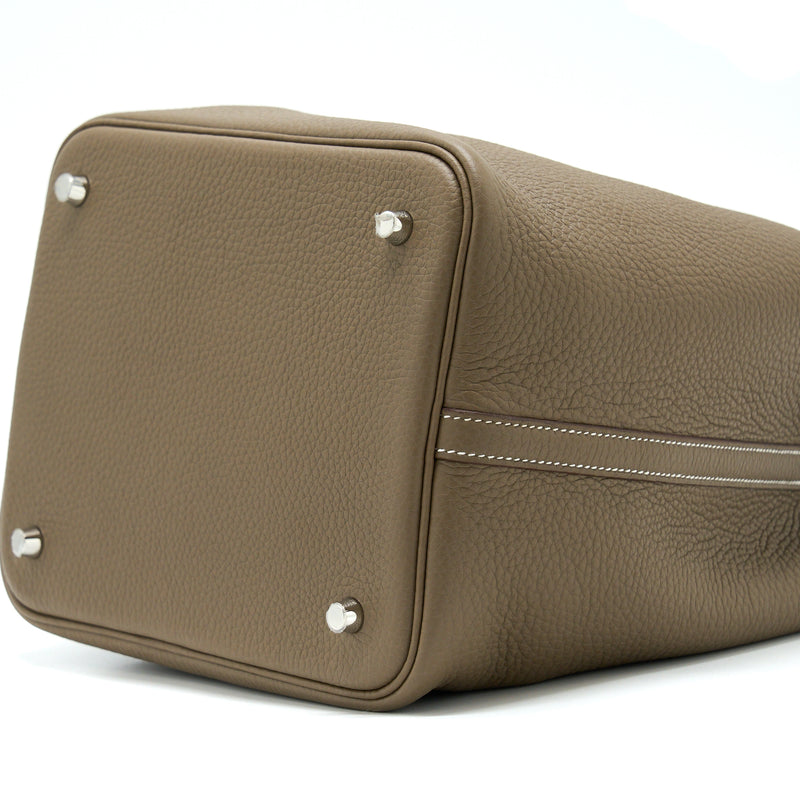 Hermes Picotin Lock Bag 22 Clemence Etoupe SHW Stamp Z