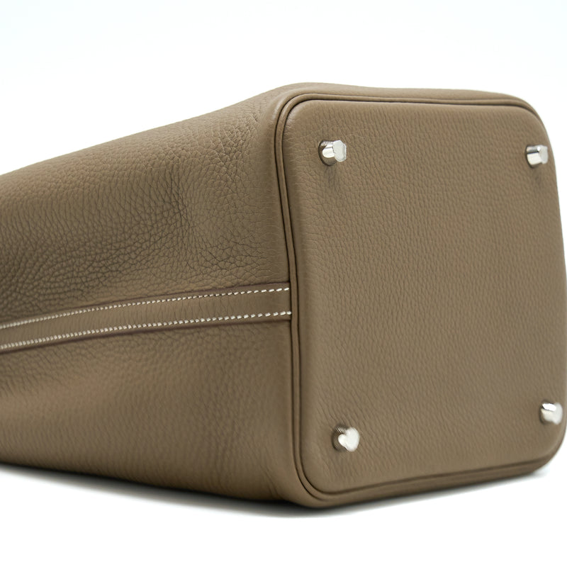 Hermes Picotin Lock Bag 22 Clemence Etoupe SHW Stamp Z