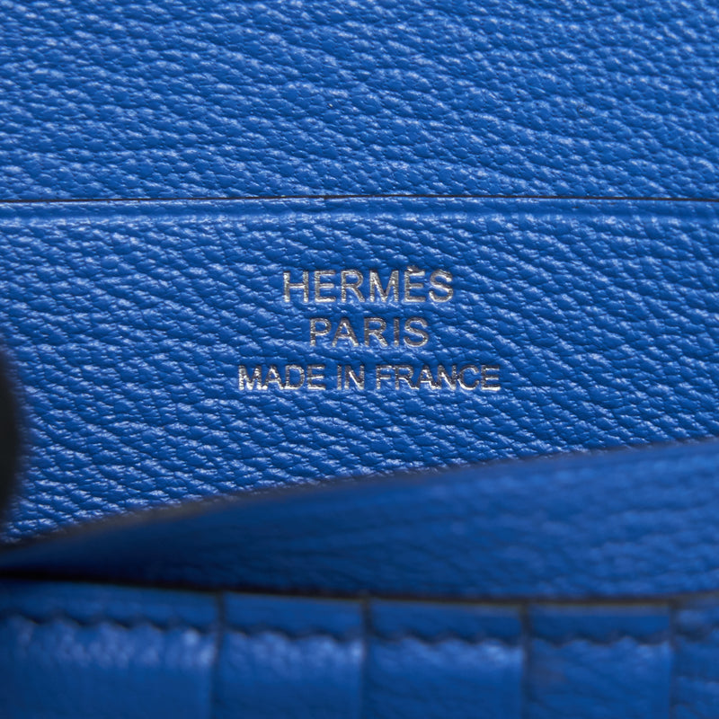 HERMES Bearn Compact Wallet Ostrich 7Q MYKONOS