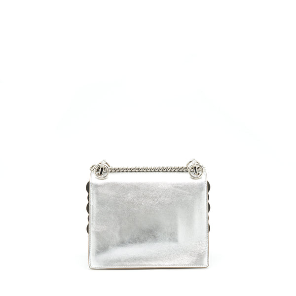 Fendi Kan I Bag Metallic Sliver/Multicolor With Gold And Silver Hardware