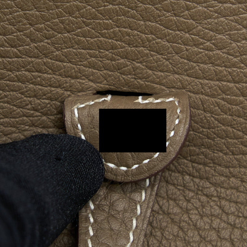 Hermes Mini Evelyne Clemence Etoupe GHW Stamp Z