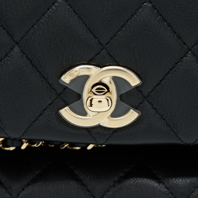 Chanel 23C Large Duma Backpack Calfskin Black LGHW (Microchip)
