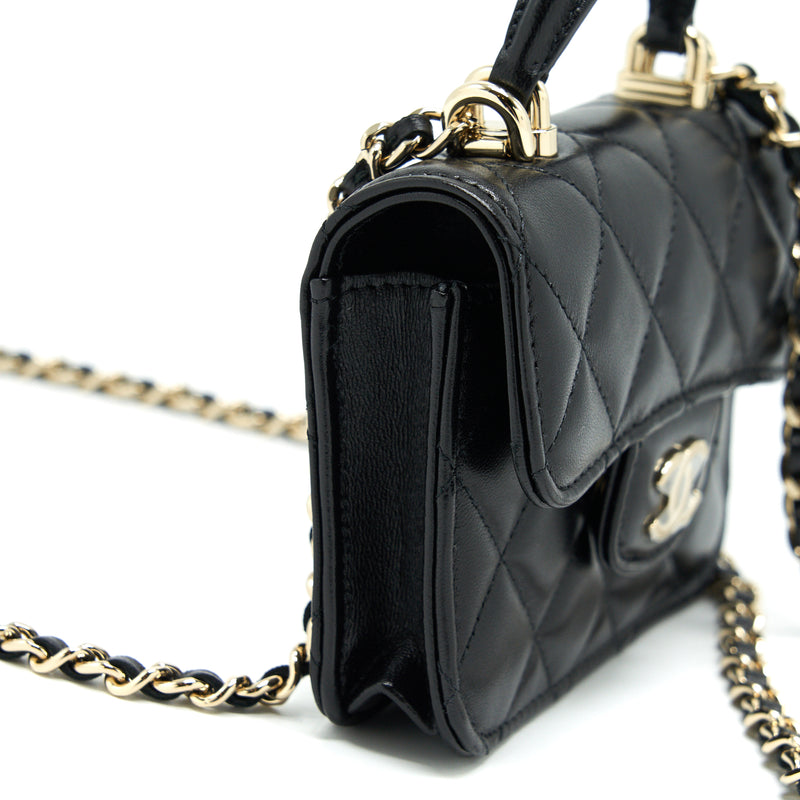 NIB Chanel Black Classic Trendy CC Wallet on Chain WOC Mini Flap Bag G –  Boutique Patina