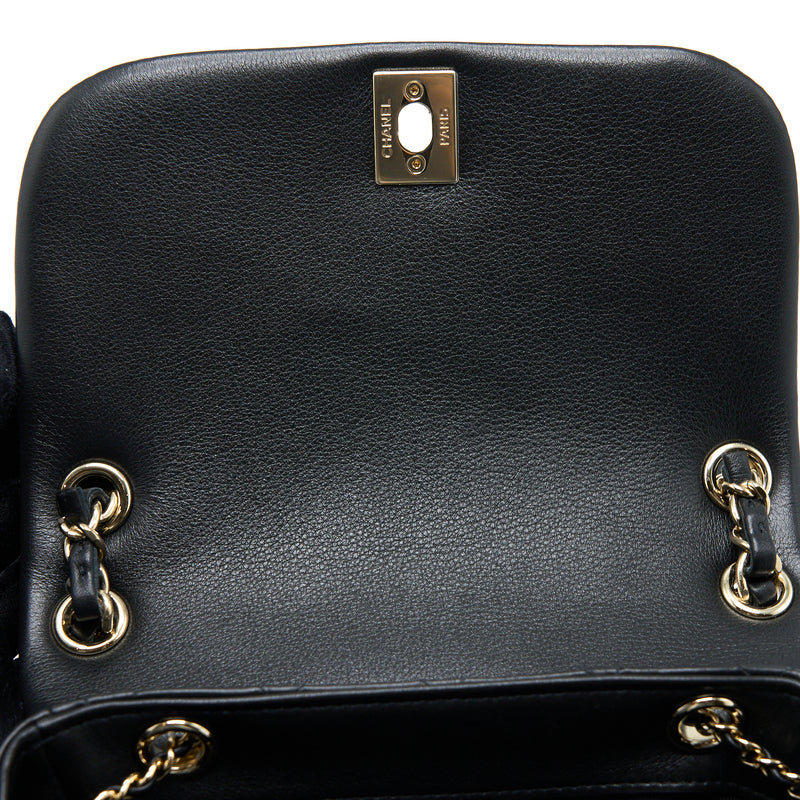 Chanel 23C Large Duma Backpack Calfskin Black LGHW (Microchip)