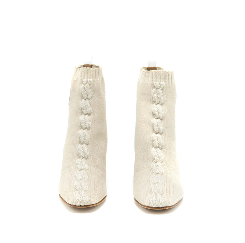 Hermes Size 36 Duo Ankle Boots Nocciola /Blanc