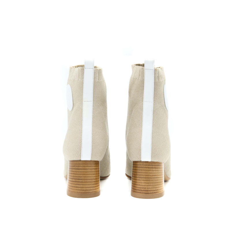 Hermes Size 36 Duo Ankle Boots Nocciola /Blanc