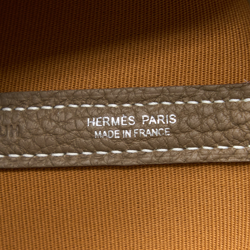 Hermes Garden Party Canvas Orange Etoupe Leather