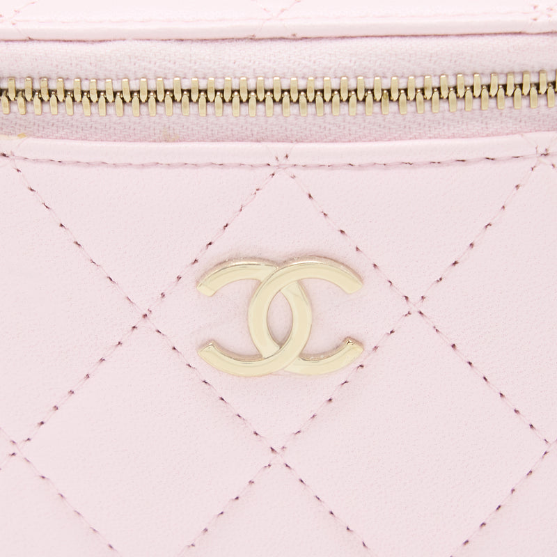 Chanel Top Handle Mini Vanity Lambskin Pink LGHW