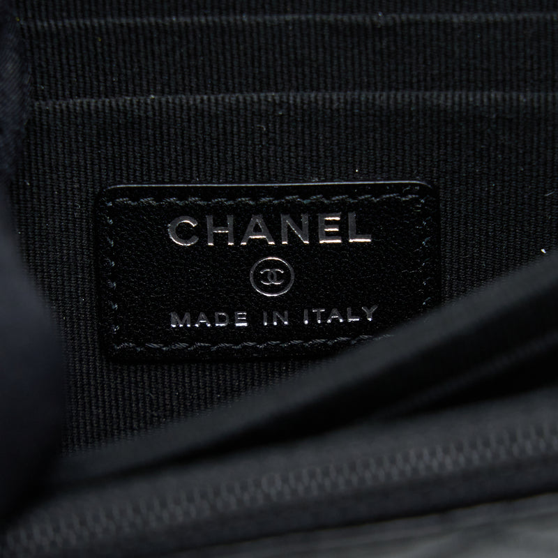 Chanel Square Trendy CC Wallet On Chain Lambskin So Black