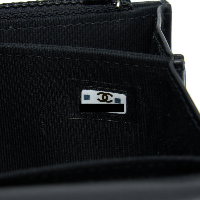 Chanel Square Trendy CC Wallet On Chain Lambskin So Black