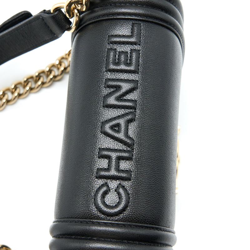 Chanel Mini Boy Bag Calfskin Black LGHW (Microchip)