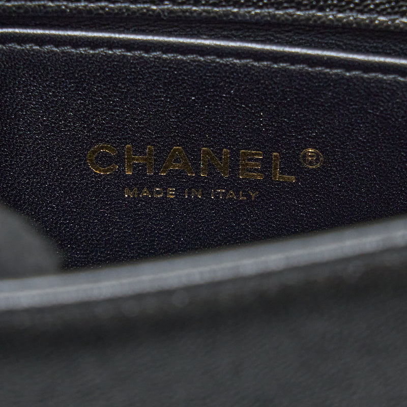 Chanel Mini Boy Bag Calfskin Black LGHW (Microchip)