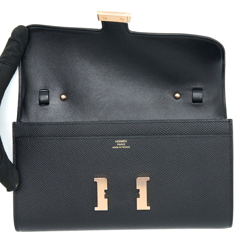 Hermes Constance To Go Epsom Black RGHW Stamp U