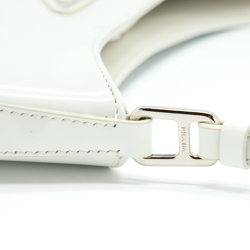 Prada Cleo Bag Calfskin White SHW