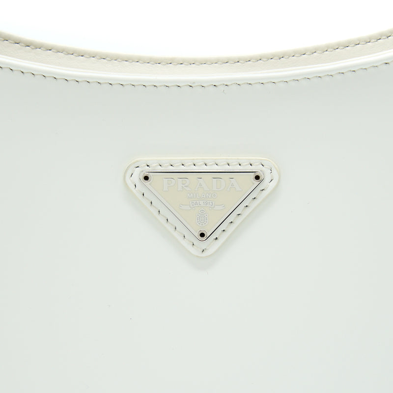 Prada Cleo Bag Calfskin White SHW