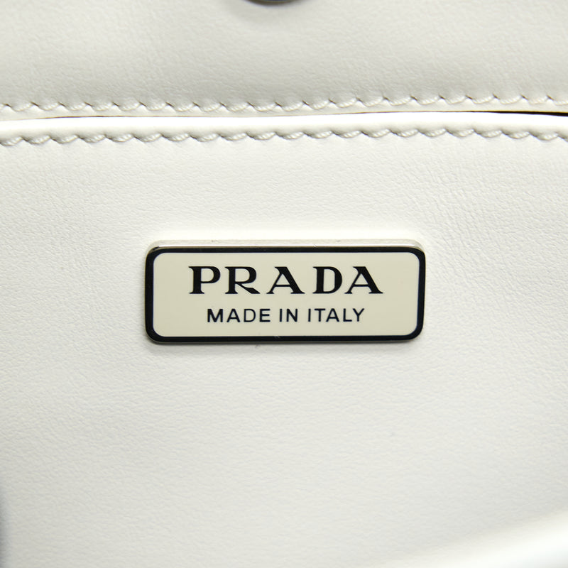 Prada Cleo Bag Calfskin White SHW