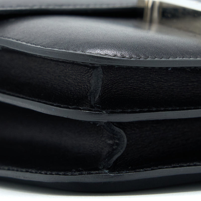 Hermes Mini Constance Sombre Black SHW Stamp A