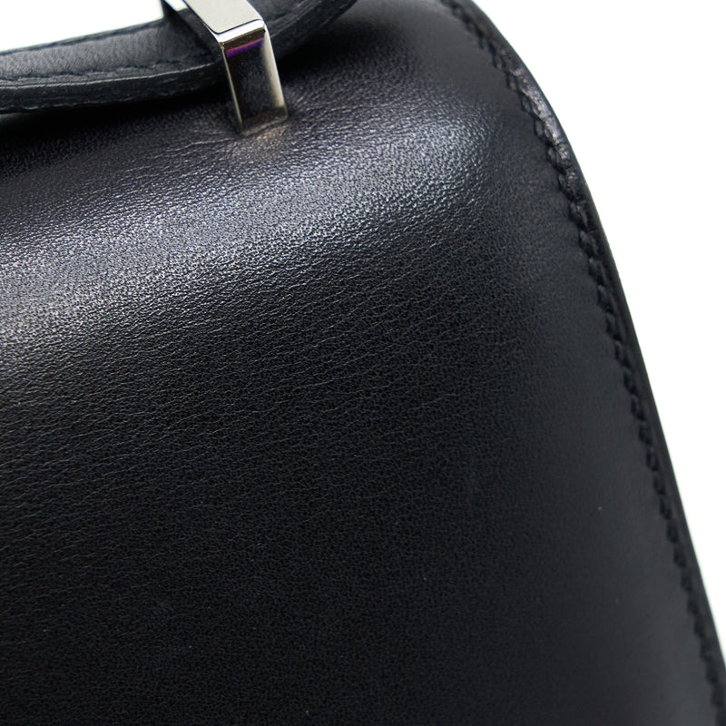 Hermes Mini Constance Sombre Black SHW Stamp A