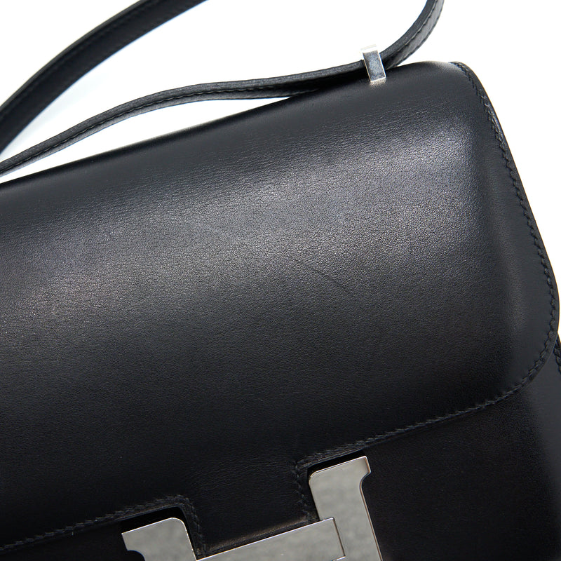 Hermes Mini Constance Sombre Black SHW Stamp A