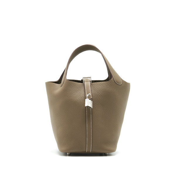 Hermes picotin 18 Lock Bag Etoupe SHW stamp Y