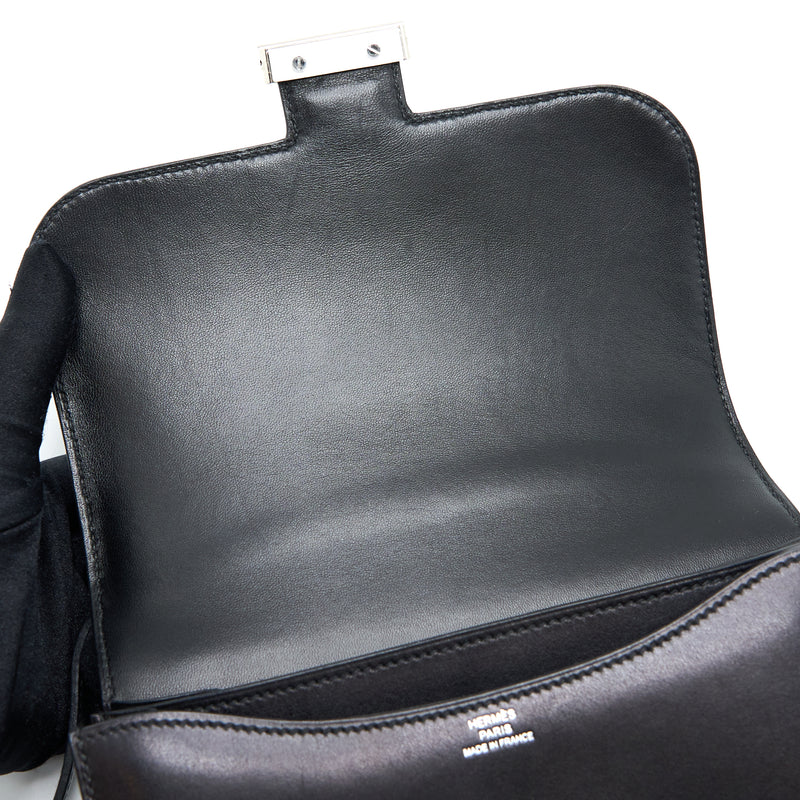 Hermes Mini Constance Sombre Black SHW Stamp A