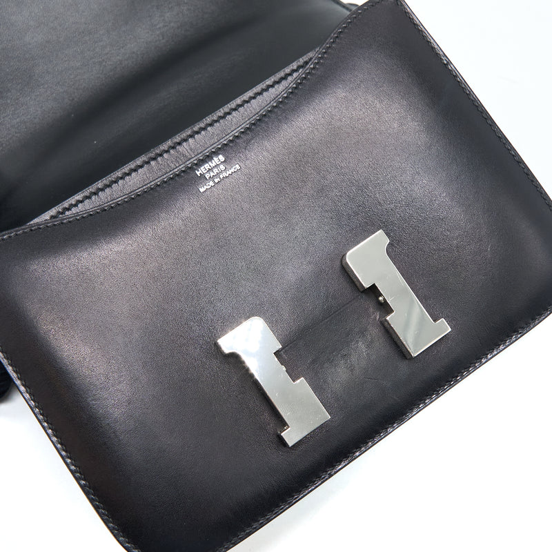 Hermes Mini Constance Sombre Black SHW Stamp A