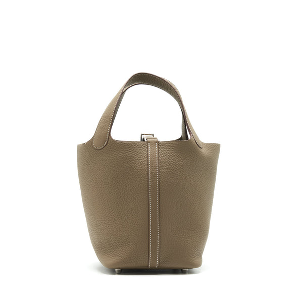 Hermes picotin 18 Lock Bag Etoupe SHW stamp Y