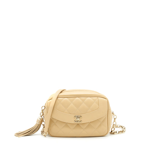 Chanel Camera Bag Lambskin Beige LGHW