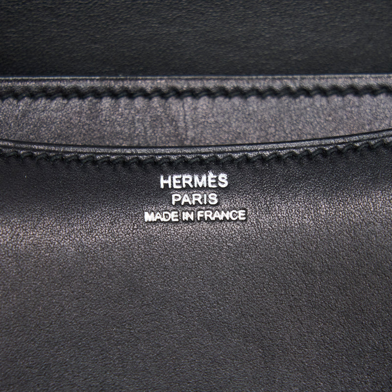 Hermes Mini Constance Sombre Black SHW Stamp A