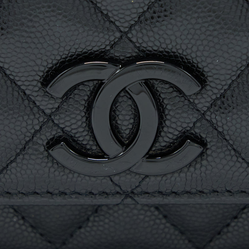 Chanel Quilted Wallet On Chain Caviar So Black