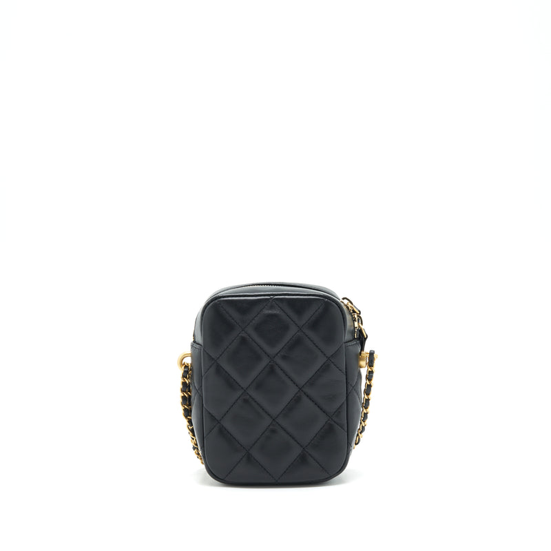 Chanel 22C My Perfect Mini Camera Case Lambskin Black GHW(Microchip)